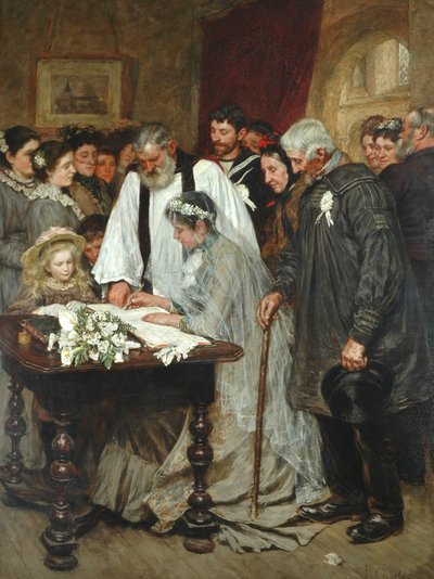 Signing the Marriage Register by James Charles